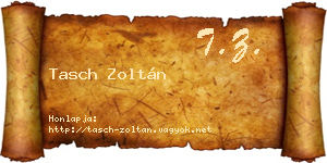 Tasch Zoltán névjegykártya